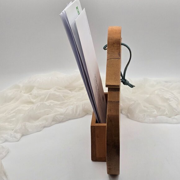 Vintage Hand-Painted Wooden Duck Letter Holder | Farmhouse Rustic Mail Organizer - Picture 2 of 14